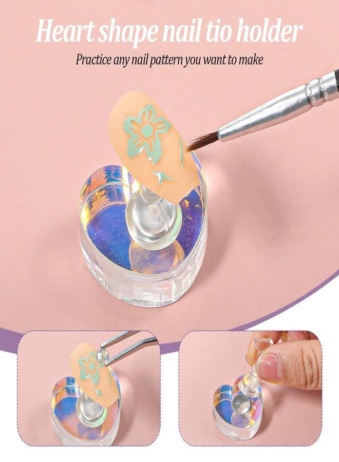 سيبا حامل أظافر سيبا مكون من 5 قطع للأظافر الاصطناعية، حامل أظافر مغناطيسي قوي للأظافر الاصطناعية، لوازم عرض وتصميم فن الأظافر الأكريليك مع أدوات فن الأظافر وملصقات للمبتدئين في صالونات التجميل المنزلية - Image 4